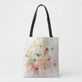 Moderne Abstracte roze rode gele Sjabloon Tote Bag (Voorkant)