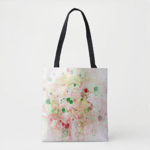 Moderne Abstracte roze rode gele Sjabloon Tote Bag