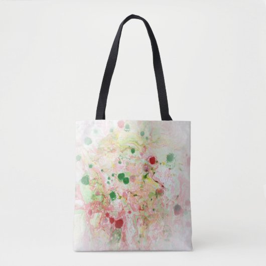 Moderne Abstracte roze rode gele Sjabloon Tote Bag (Voorkant)