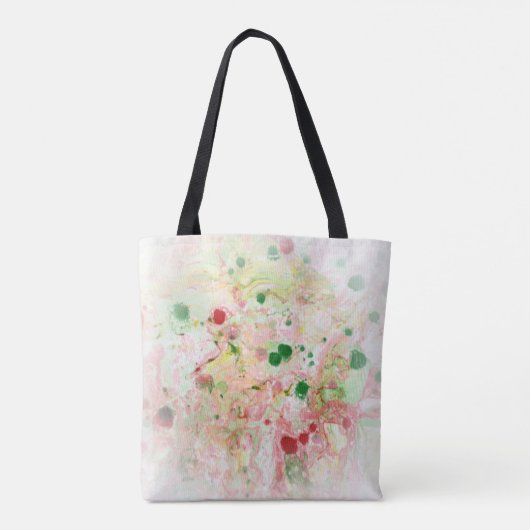 Moderne Abstracte roze rode gele Sjabloon Tote Bag (Achterkant)