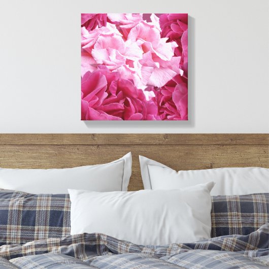 Moderne abstracte roze roos digitale beeldende ku canvas afdruk (Insitu (Slaapkamer))