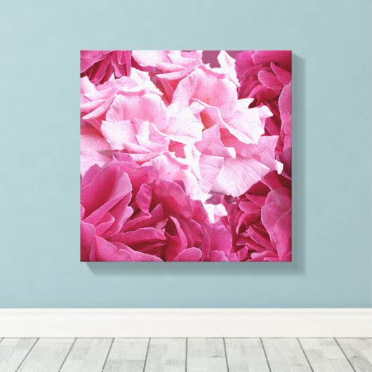 Moderne abstracte roze roos digitale beeldende ku canvas afdruk (Insitu (Houten vloer))