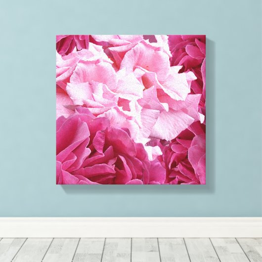 Moderne abstracte  roze roos digitale beeldende ku canvas afdruk (Insitu (Houten vloer))
