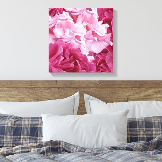 Moderne abstracte  roze roos digitale beeldende ku canvas afdruk (Insitu (Slaapkamer))