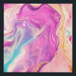 Moderne Abstracte roze verf met fijne kunst Imitatie Canvas Print<br><div class="desc">in roze hedendaagse abstracte kunstverfdraden met lichtroze,  goud en blauw. Ideaal voor een pop van kleur thuis.</div>
