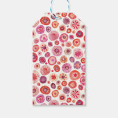 Moderne Abstracte roze Waterverf cirkels Cadeaulabel (Voorkant)