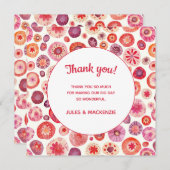 Moderne Abstracte roze Waterverf dank u (Voorkant / Achterkant)