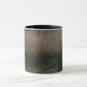 Moderne Abstracte Roze Zwarte Gouden Grunge Mok (Midden)