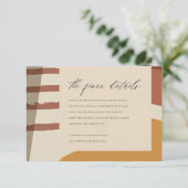 MODERNE ABSTRACTE RUST-KUNSTTEKENS INFORMATIEKAARTJE (Staand voorkant)