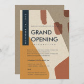 MODERNE ABSTRACTE RUST ORANJE TOESTAND OPENINGSGEB KAART (Voorkant / Achterkant)