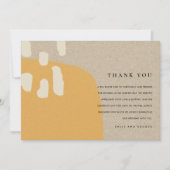 MODERNE ABSTRACTE RUSTISCHE ORANJE RUST KRAFT WEDI BEDANKKAART (Voorkant)