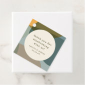 Moderne Abstracte Sage Blauwgroen aangepaste bruil Bedankjes Labels (In situ)