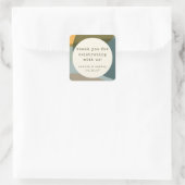 Moderne Abstracte Sage Blauwgroen aangepaste bruil Vierkante Sticker (Tas)