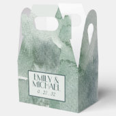 Moderne Abstracte Sage Green Moss WatercoloFavor B Bedankdoosjes (Geopend)