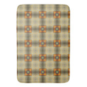 Moderne abstracte sage groen met oranje vierkantje badmat (Voorkant Verticaal)