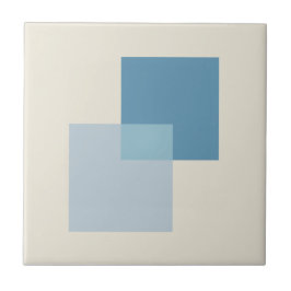 Moderne Abstracte schaduwen van blauw, minimalisti Tegeltje