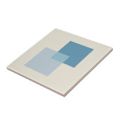 Moderne Abstracte schaduwen van blauw, minimalisti Tegeltje (Zijkant)