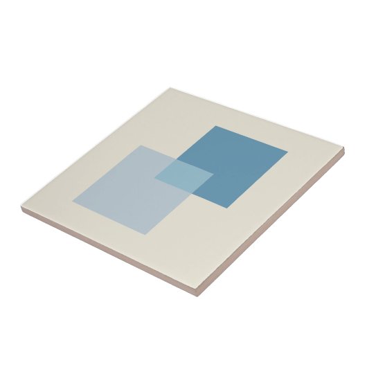 Moderne Abstracte schaduwen van blauw, minimalisti Tegeltje (Zijkant)