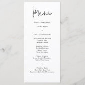 Moderne Abstracte schilder Sage Groene Bruiloft Menu (Voorkant)