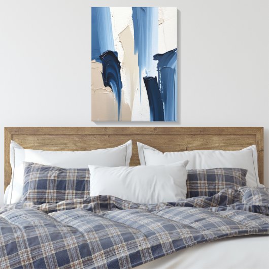 Moderne Abstracte schilderij Canvas Print (Insitu (Slaapkamer))