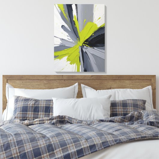 Moderne Abstracte schilderij Canvas Print (Insitu (Slaapkamer))