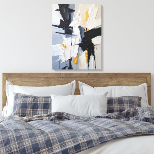 Moderne Abstracte schilderij Canvas Print (Insitu (Slaapkamer))
