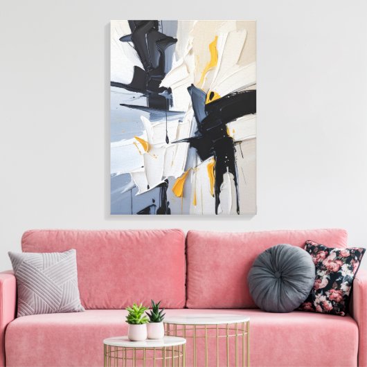 Moderne Abstracte schilderij Canvas Print (Insitu (Woonkamer))