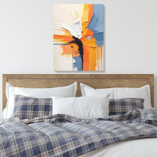Moderne Abstracte schilderij Canvas Print (Insitu (Slaapkamer))