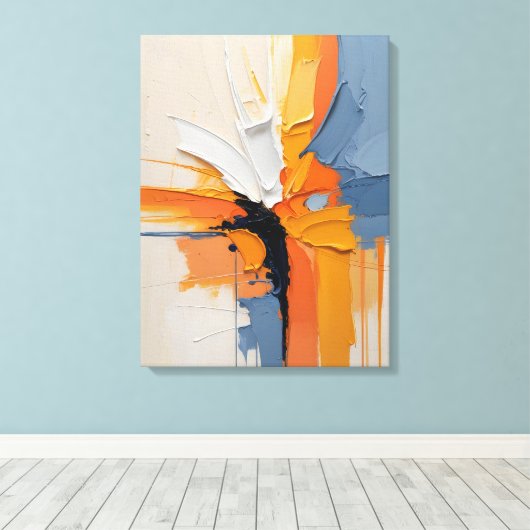 Moderne Abstracte schilderij Canvas Print (Insitu (Houten vloer))