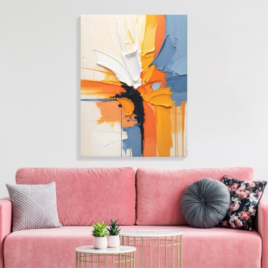 Moderne Abstracte schilderij Canvas Print (Insitu (Woonkamer))