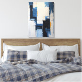 Moderne Abstracte schilderij Canvas Print (Insitu (Slaapkamer))
