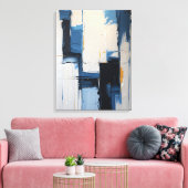 Moderne Abstracte schilderij Canvas Print (Insitu (Woonkamer))