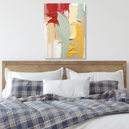 Moderne Abstracte schilderij Canvas Print (Insitu (Slaapkamer))