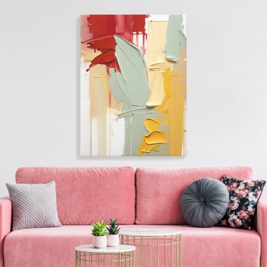 Moderne Abstracte schilderij Canvas Print (Insitu (Woonkamer))