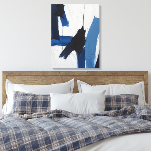 Moderne Abstracte schilderij Canvas Print (Insitu (Slaapkamer))