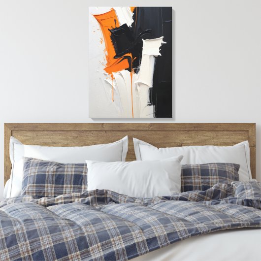 Moderne Abstracte schilderij Canvas Print (Insitu (Slaapkamer))