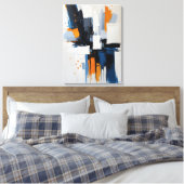 Moderne Abstracte schilderij Canvas Print (Insitu (Slaapkamer))
