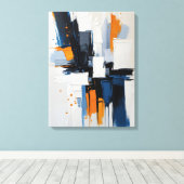 Moderne Abstracte schilderij Canvas Print (Insitu (Houten vloer))