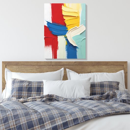 Moderne Abstracte schilderij Canvas Print (Insitu (Slaapkamer))