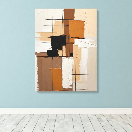 Moderne Abstracte schilderij Canvas Print (Insitu (Houten vloer))