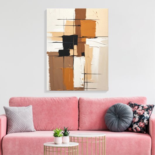 Moderne Abstracte schilderij Canvas Print (Insitu (Woonkamer))