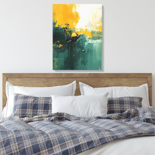 Moderne Abstracte schilderij Canvas Print (Insitu (Slaapkamer))