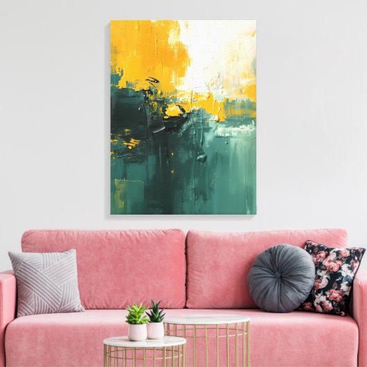 Moderne Abstracte schilderij Canvas Print (Insitu (Woonkamer))
