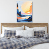 Moderne Abstracte schilderij Canvas Print (Insitu (Slaapkamer))