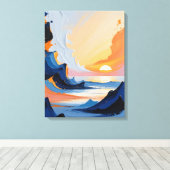 Moderne Abstracte schilderij Canvas Print (Insitu (Houten vloer))