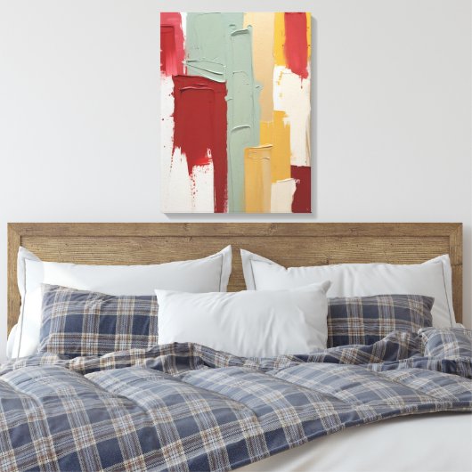 Moderne Abstracte schilderij Canvas Print (Insitu (Slaapkamer))