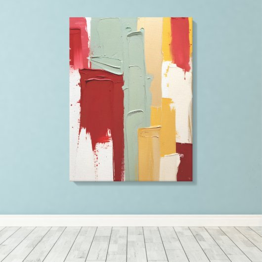 Moderne Abstracte schilderij Canvas Print (Insitu (Houten vloer))