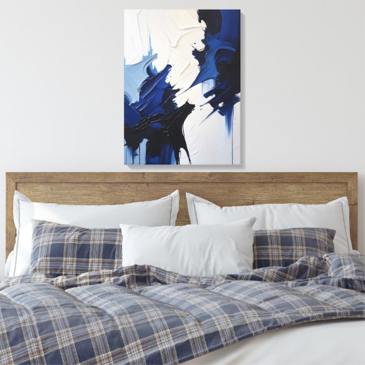 Moderne Abstracte schilderij Canvas Print (Insitu (Slaapkamer))