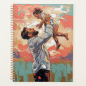 Moderne Abstracte Schilderij van Vader en Kind Planner (Voorkant)