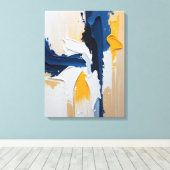 Moderne Abstracte Schildering Canvasprint Canvas Afdruk (Insitu (Houten vloer))
